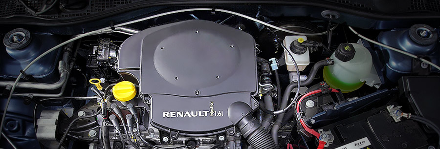1.6-литровый бензиновый силовой агрегат Renault K7M под капотом Рено Логан.