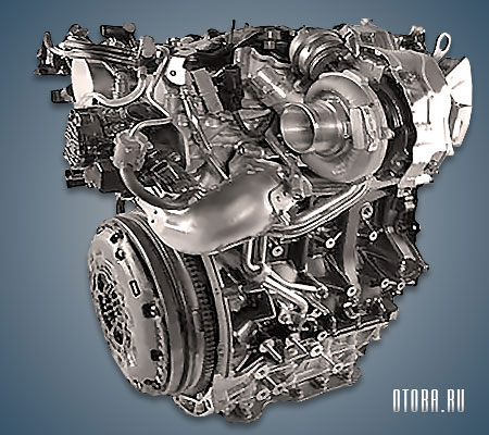 2.0-литровый дизельный мотор Рено m9r вид сверху.