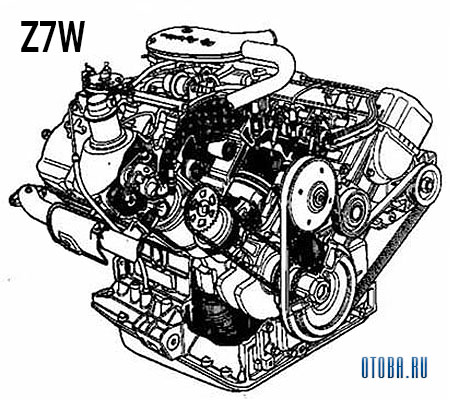 3.0-литровый бензиновый мотор Рено Z7W фото.