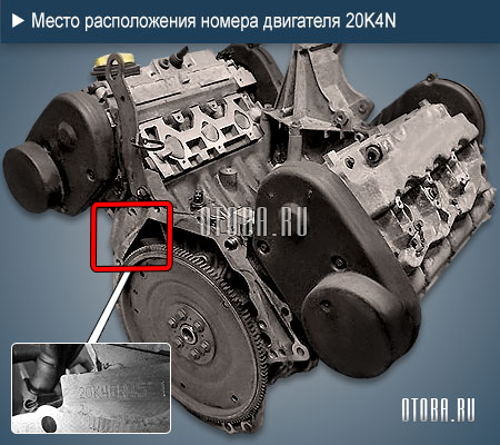 Место расположение номера двигателя rover 20k4n