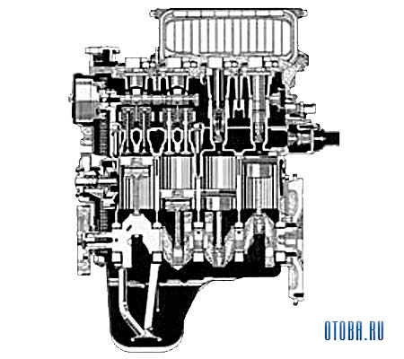 1.0-литровый бензиновый мотор Тойота 1SZ-FE фото.