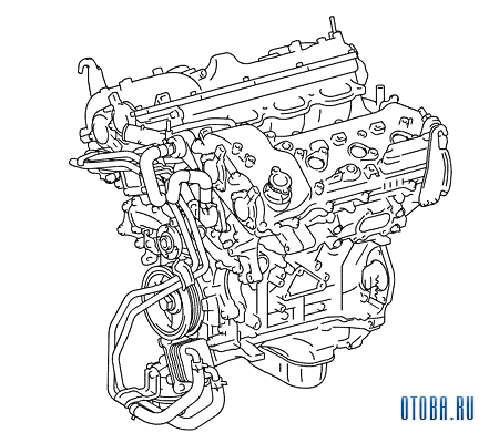 3.5-литровый бензиновый мотор Тойота 2GR-FKS схема.