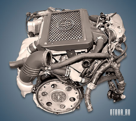 2.0-литровый бензиновый мотор Тойота 3S-GTE вид сбоку.
