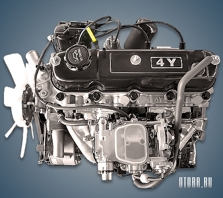 2.2-литровый карбюраторный мотор Тойота 4Y фото.