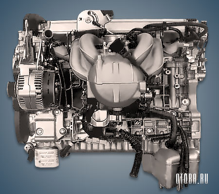 Мотор Вольво B6304S вид сзади.