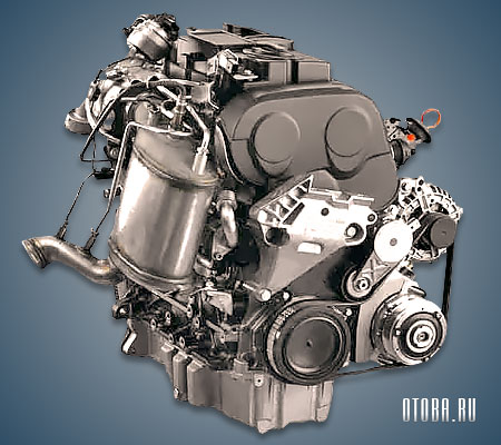 Мотор VW BMR вид сзади.