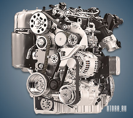 1.6-литровый дизельный двигатель VW CAYC вид сзади.