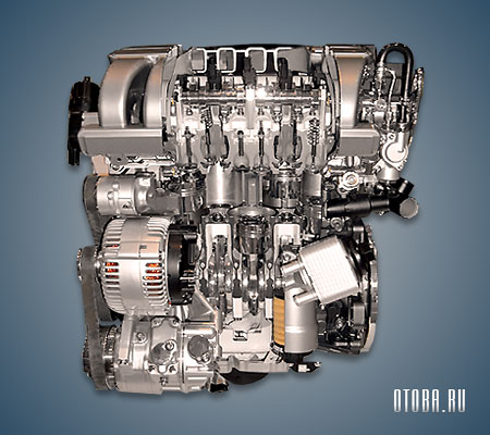 Мотор VW CMVA вид сбоку.