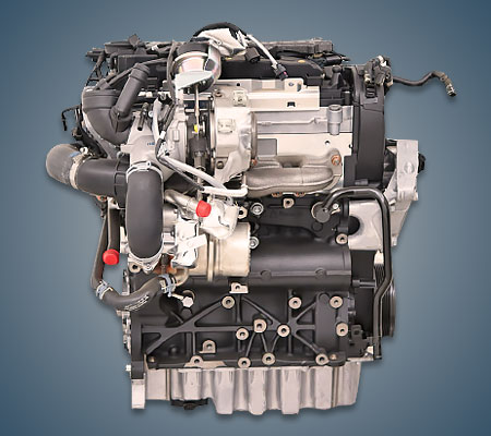2.0-литровый дизельный двигатель VW DFGA вид сзади.