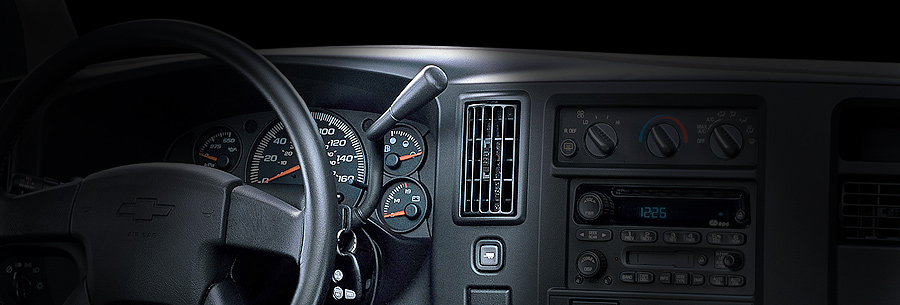 Рычаг управления 4-ступенчатой автоматической коробки GM 4L80E в кабине Chevrolet Express