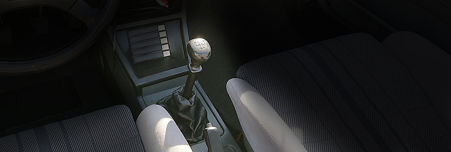 Рычаг управления 5-ступенчатой механической коробки Opel F16 в кабине Опель Аскона.