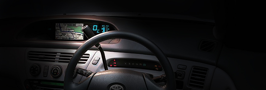 Рычаг управления 4-ступенчатой автоматической коробки Тойота U240F в кабине Toyota Vista Ardeo.