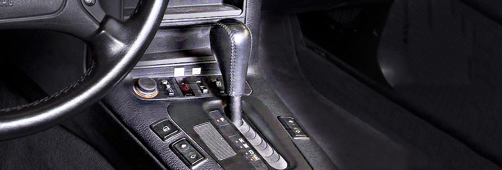 Рычаг управления автомата 5HP18 в кабине БМВ 3 серии.